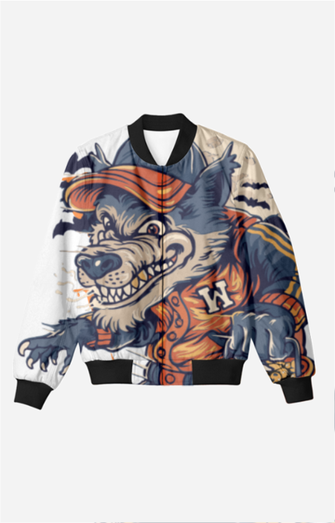 Halloween Wolf Bomber Jacket