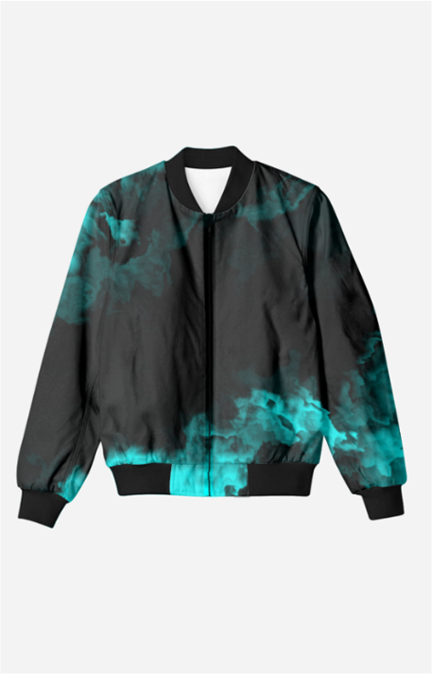 Blue Smoke Bomber Jacket - Women