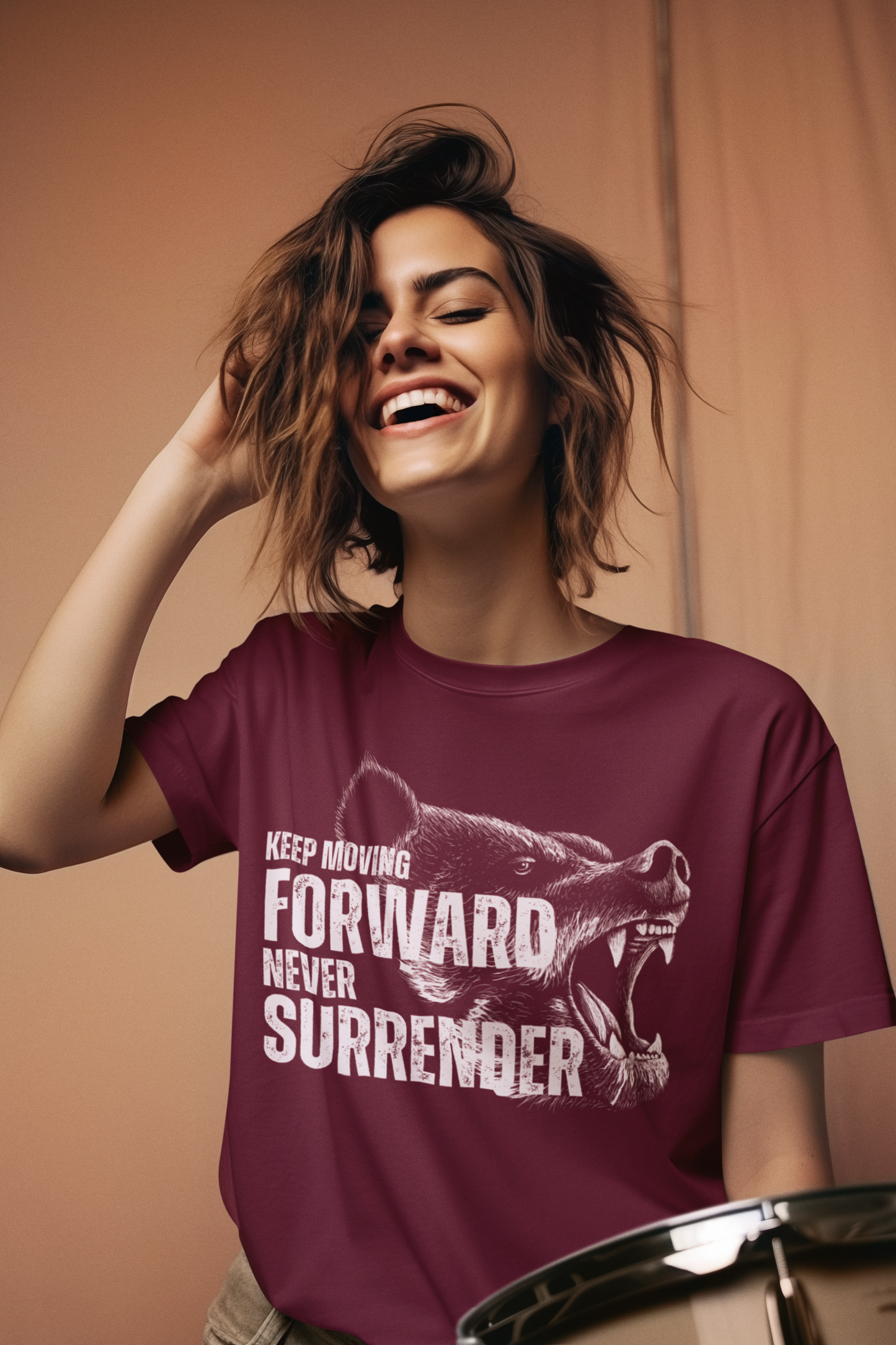 Never Surrender - Terry Oversized Tshirts (Women)