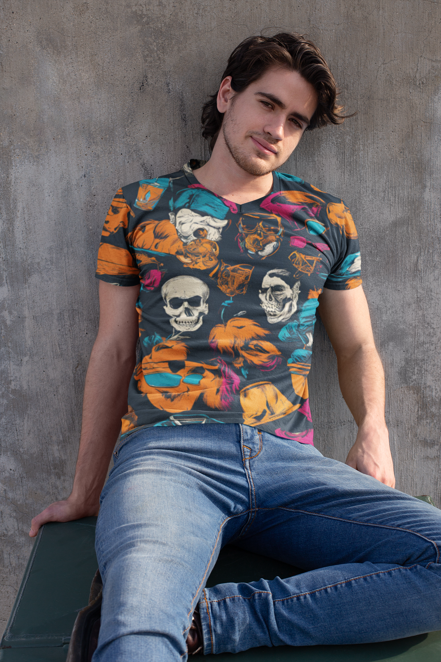 Men's all over printed Tshirt