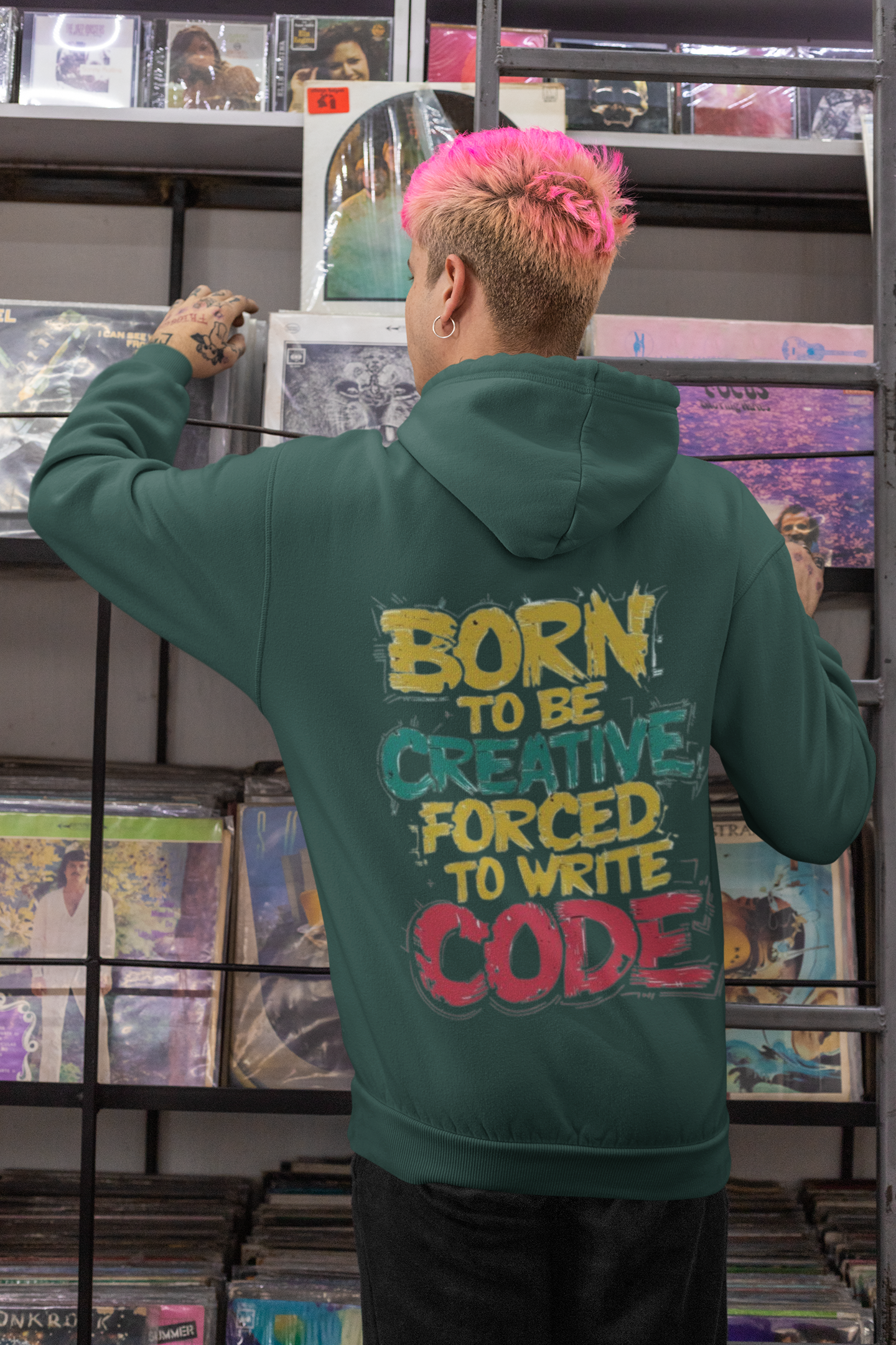 Born to be creative - Oversized Hooded Sweatshirt