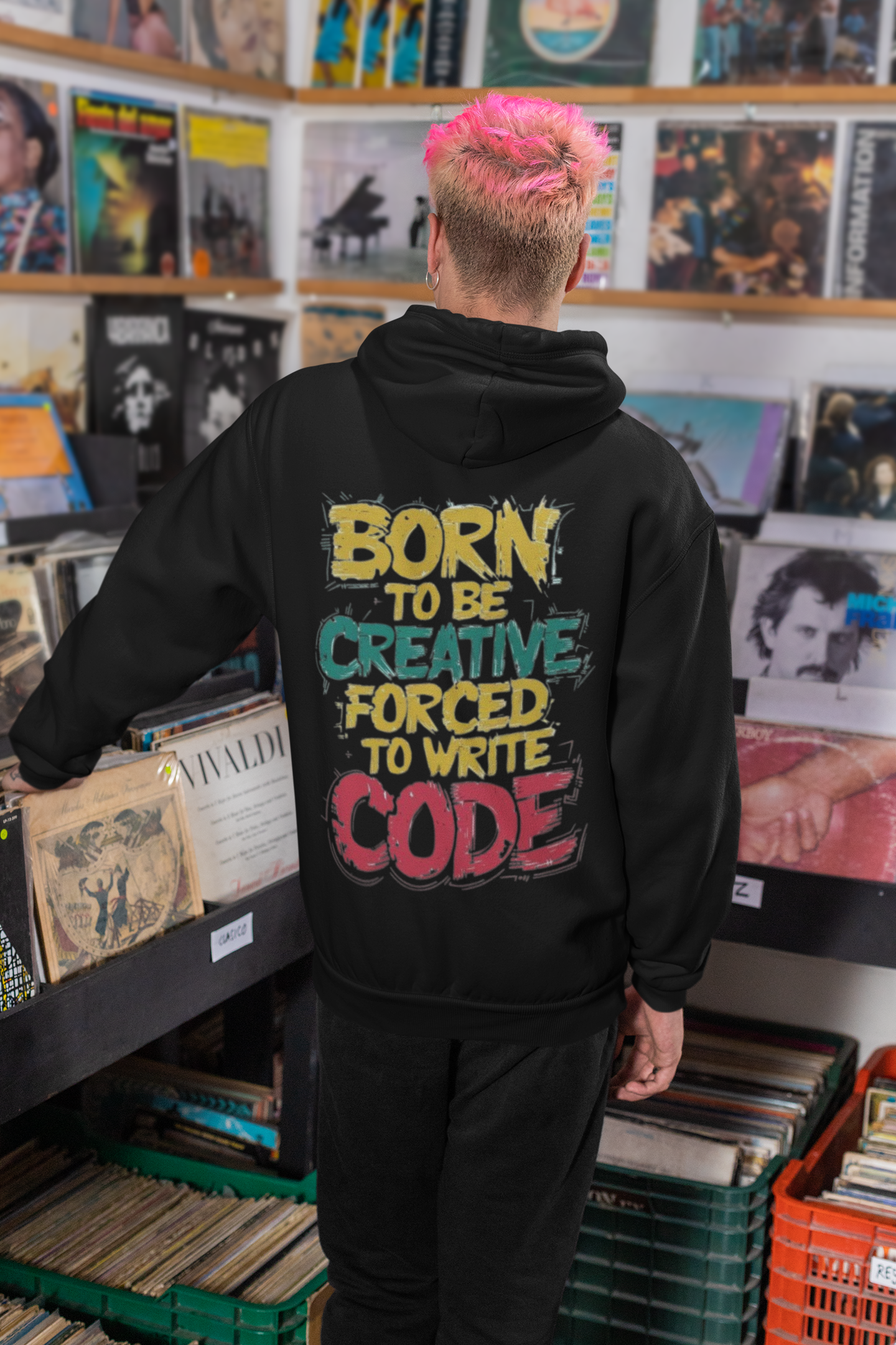 Born to be creative - Oversized Hooded Sweatshirt