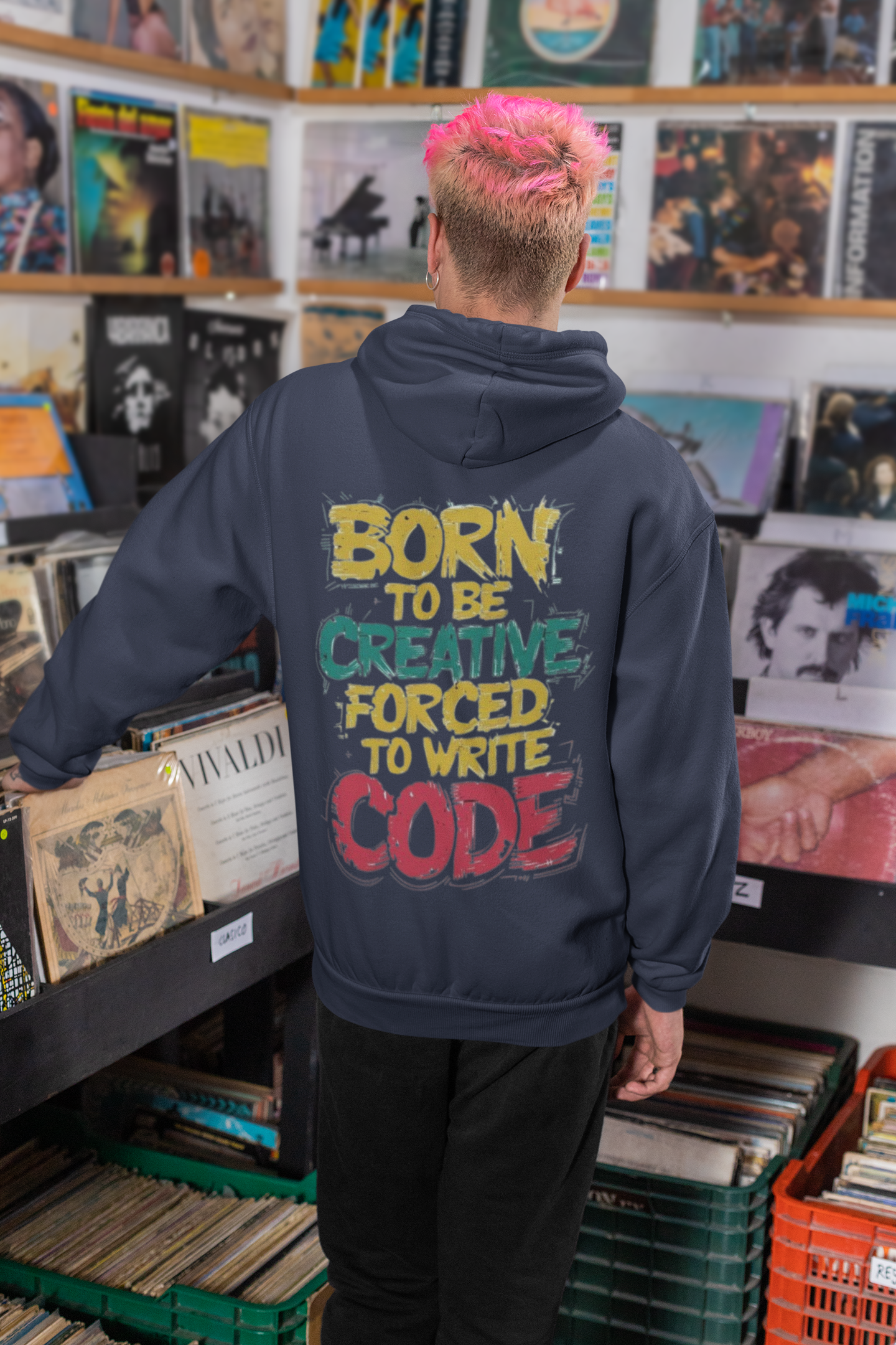 Born to be creative - Oversized Hooded Sweatshirt