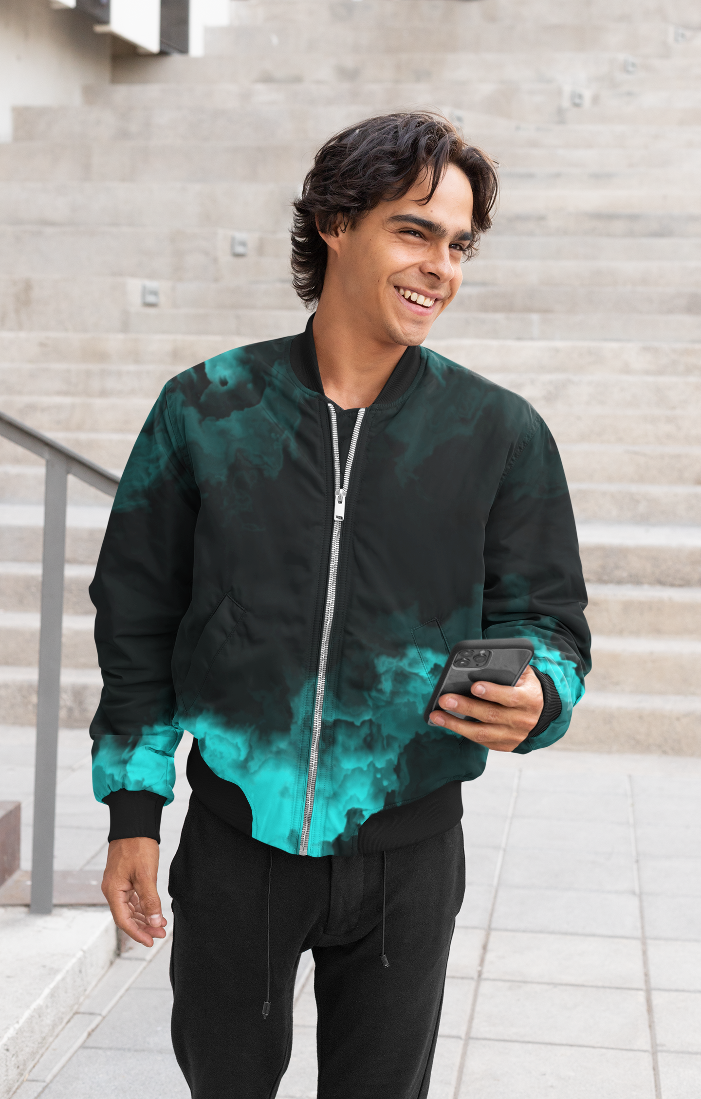 Blue Smoke  Bomber Jacket - Men