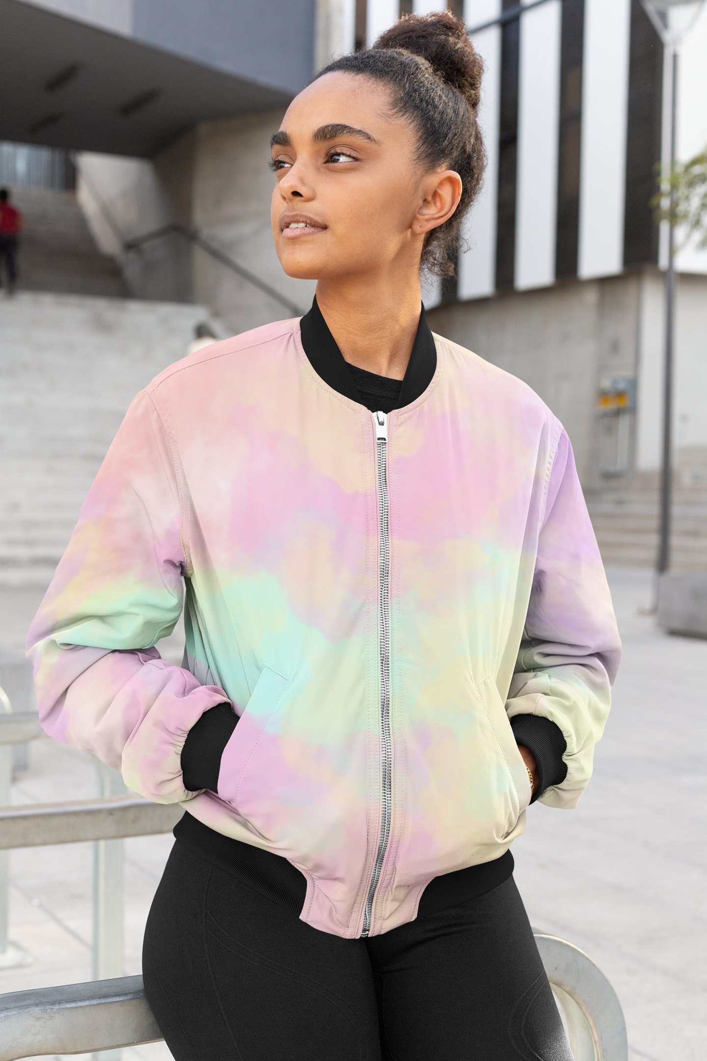 Colorful Bomber Jacket - Women