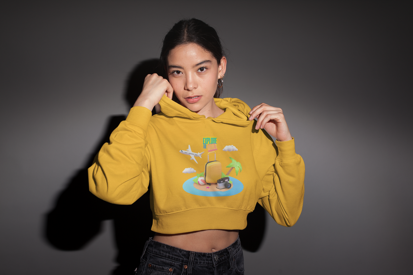 Crop Hoodies - Explore the World Women