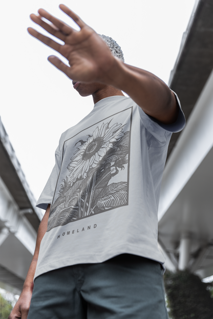 Aesthetic Pencil Drawing Sunflower - Oversized Tshirt