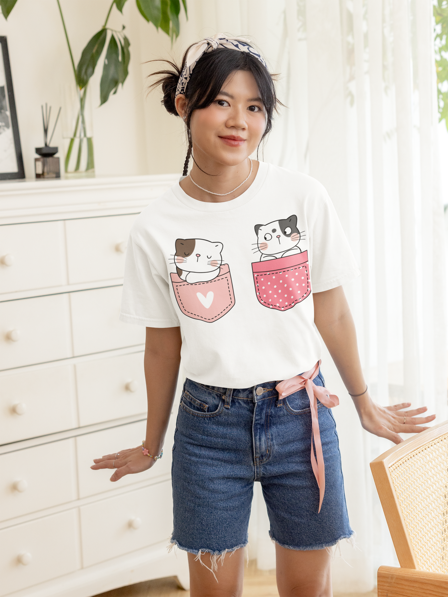 Couple Kitty - Terry Oversized Tshirts