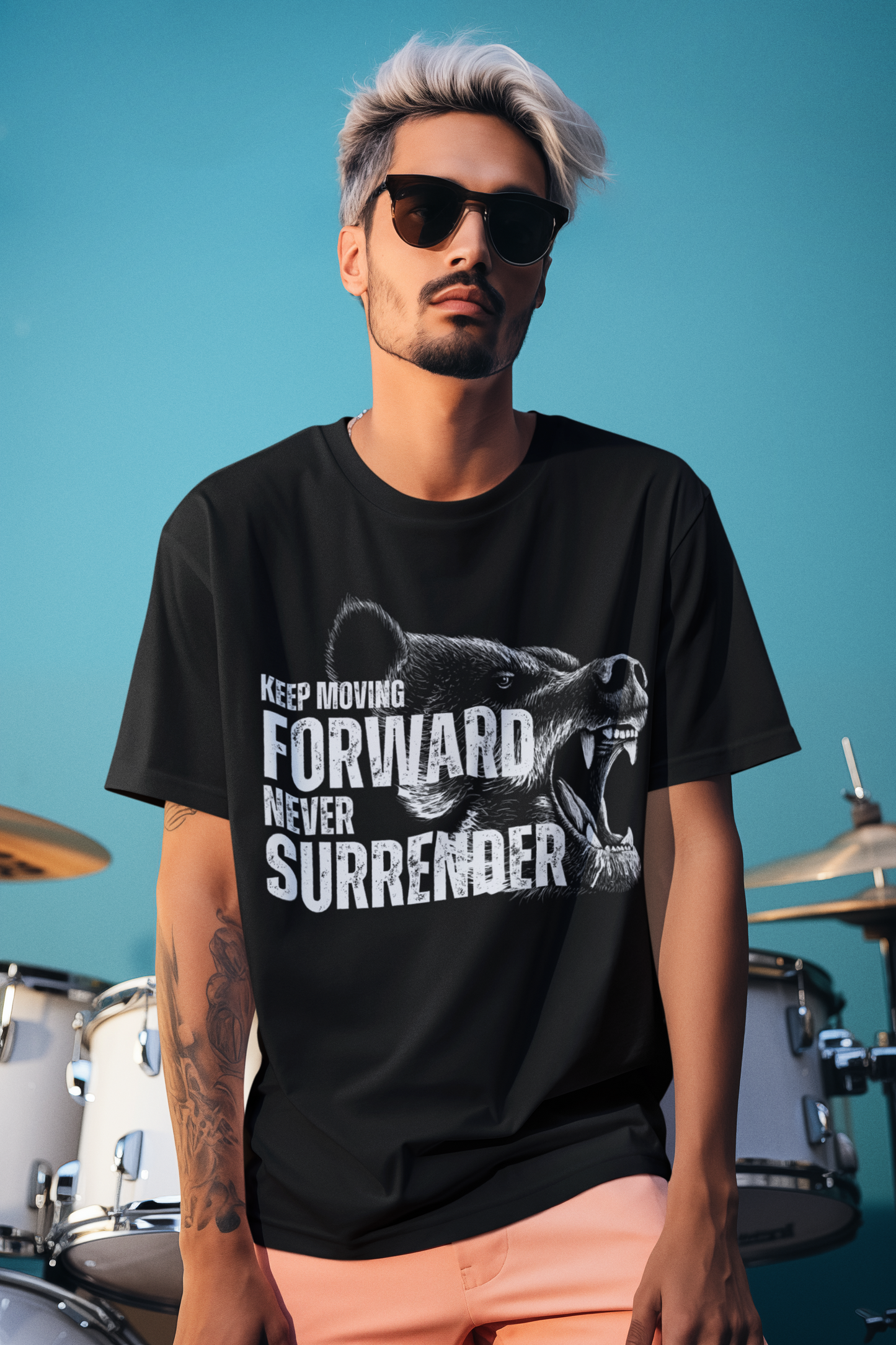 Never Surrender -  Terry Oversized Tshirts