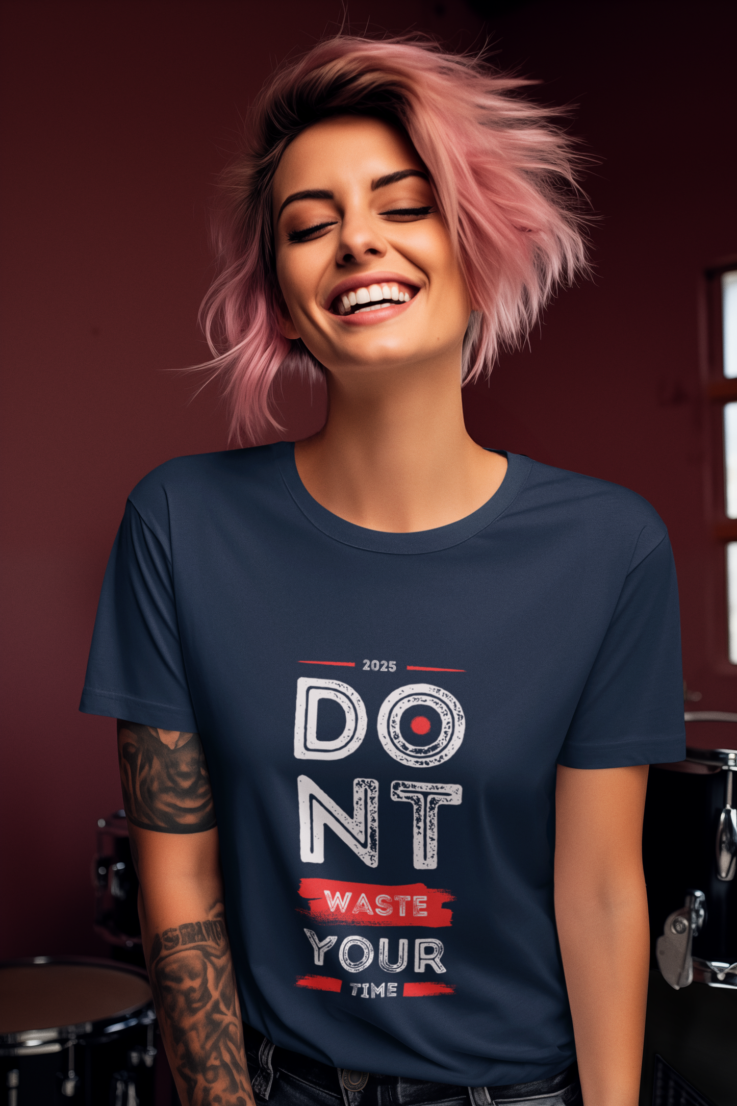 Motivational 2025 - Terry Oversized Tshirts (Women)